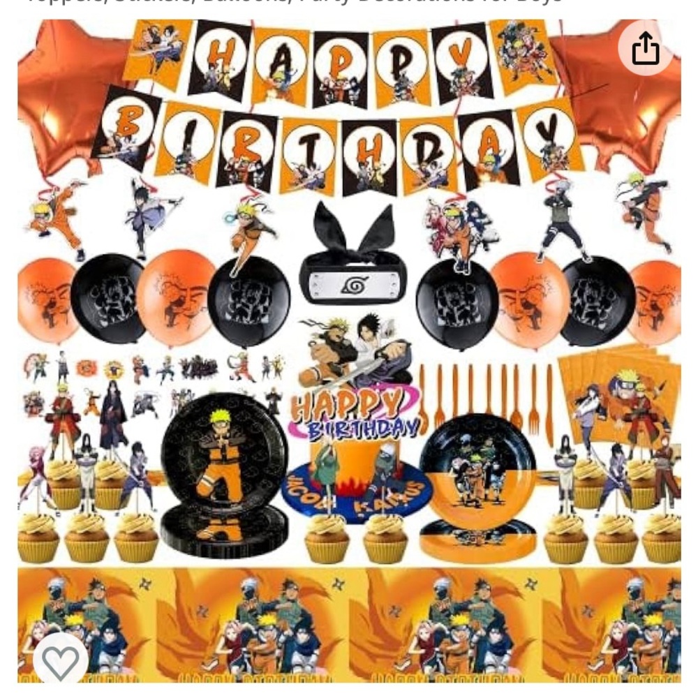 Anime birthday party set